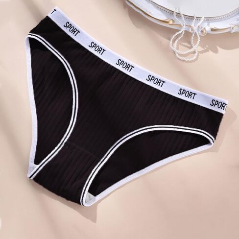 Women's Mid-Rise Underwear 6 Pack with Sport Waistband Breathable Assorted Colors in Saudi Arabia