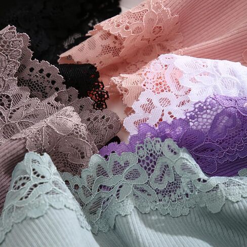 6 Pack Women's Lace Briefs Set - Panties for Women Soft Comfortable and Sexy Mid-Rise Cotton Underwear in Saudi Arabia