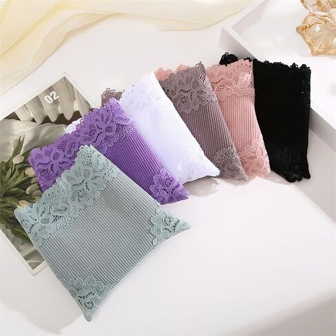 6 Pack Women's Lace Briefs Set - Panties for Women Soft Comfortable and Sexy Mid-Rise Cotton Underwear in Saudi Arabia