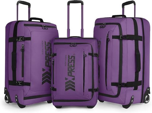 （20''/26''/30''）3-Piece Set,Luggage Sets 3 Piece,Rolling Duffle Bag w/Handle,Carry on Luggage Travel Duffle Bags for Man Women#Purple in Saudi Arabia