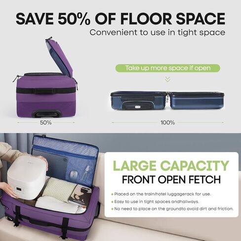 （20''/26''/30''）3-Piece Set,Luggage Sets 3 Piece,Rolling Duffle Bag w/Handle,Carry on Luggage Travel Duffle Bags for Man Women#Purple in Saudi Arabia