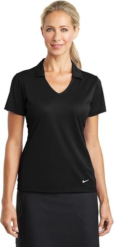 Nike Golf Ladies Dri-FIT Vertical Mesh Polo, Black, X-Large in Saudi Arabia