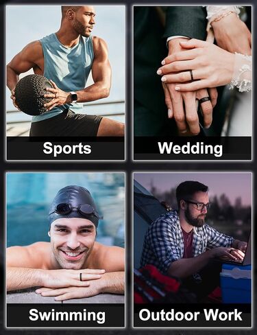 sailimue 7Pcs Stainless Steel Rings for Men Women 14K Gold Plated Fidget Rings Set Cool Spinner Chain Ring Anxiety Relief Simple Men's Engagement Promise Wedding Band Size 7-13 in Saudi Arabia