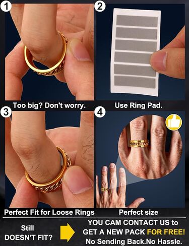 sailimue 7Pcs Stainless Steel Rings for Men Women 14K Gold Plated Fidget Rings Set Cool Spinner Chain Ring Anxiety Relief Simple Men's Engagement Promise Wedding Band Size 7-13 in Saudi Arabia
