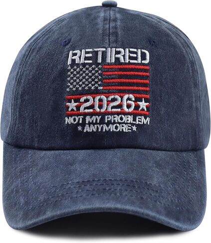 Retired 2026 Not My Problem Anymore Hat for Men Women, Adjustable American Flag Decor Retirement Embroidered Baseball Cap in Saudi Arabia