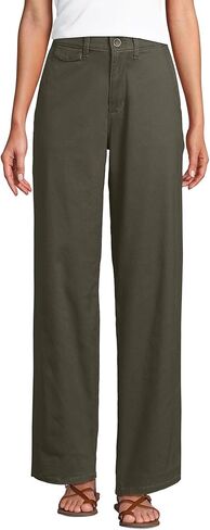 Lands' End Women's Chino High Rise Rail Straight Leg Pants in Saudi Arabia