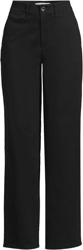 Lands' End Women's Chino High Rise Rail Straight Leg Pants in Saudi Arabia