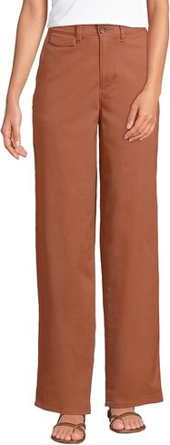 Lands' End Women's Chino High Rise Rail Straight Leg Pants in Saudi Arabia