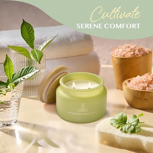 Cleansing and Protecting | 2-Wick Scented Candles for Home | Palo Santo & Sage | Natural Non Toxic Soy Candles with Essential Oils | 50 H Long Burning | Aromatherapy Candle Jar with Lid -9.5oz in Saudi Arabia