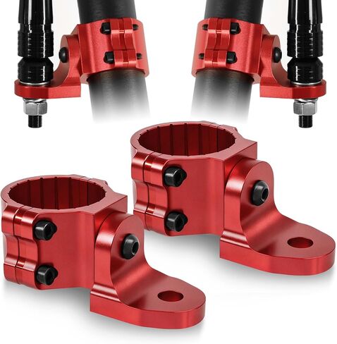 يونيك 2pcs مصابيح السوط يركع ألومنيوم سبيكة شاقة UTV WHIP BRACKETS 360 ° حوامل قابلة للتعديل للسيارات على الطرق الوعرة المتوافقة مع 1.75 "-2" لفة القضبان وشريط الضوء in Kuwait