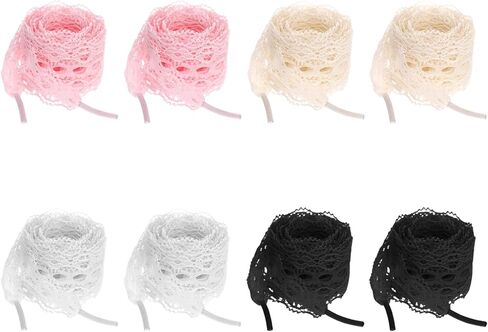 6 Pairs Lace Fancy Shoelaces 3CM Wide Flat Soft Lace Shoe Strings Sneakers Hollow Lacy Ribbon Laces for Women Girls in Saudi Arabia