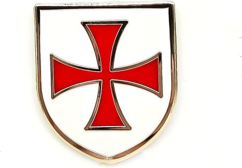 Knights Templar Enamel Pin - Theme Series - Enamel Lapel Pin - Plated Badge for Clothing, Bags, and Lanyards in Saudi Arabia