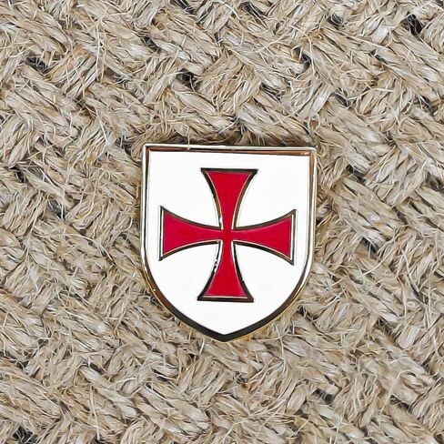 Knights Templar Enamel Pin - Theme Series - Enamel Lapel Pin - Plated Badge for Clothing, Bags, and Lanyards in Saudi Arabia