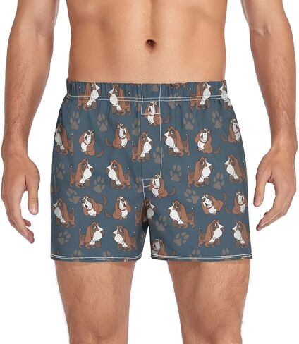Men's Boxer Shorts St Patricks Day Shamrock Cotton Soft Breathable Underwear Woven Boxer Briefs Button Fly S-XXL in Saudi Arabia