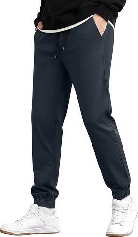 Men's Casual Chino Pants - Joggers Style Slim Fit Tapered Comfort & Durability Sweatpants in Saudi Arabia