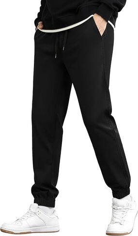 Men's Casual Chino Pants - Joggers Style Slim Fit Tapered Comfort & Durability Sweatpants in Saudi Arabia