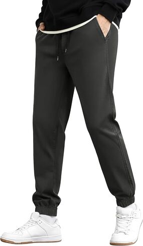 Men's Casual Chino Pants - Joggers Style Slim Fit Tapered Comfort & Durability Sweatpants in Saudi Arabia