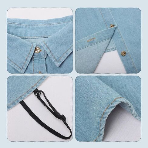 4 Pcs Fake Collar Detachable False Dickey Collar Half Shirts Round Blouse Collars for Women in Saudi Arabia