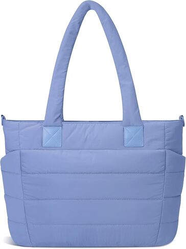 Tote Bag for Women Puffer Work Tote Handbag Large Quilted Nurse Bag with Zipper for Travel in Saudi Arabia