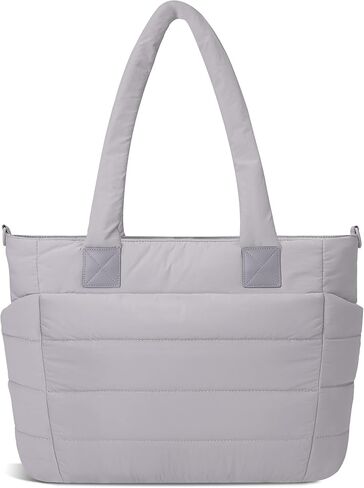 Tote Bag for Women Puffer Work Tote Handbag Large Quilted Nurse Bag with Zipper for Travel in Saudi Arabia