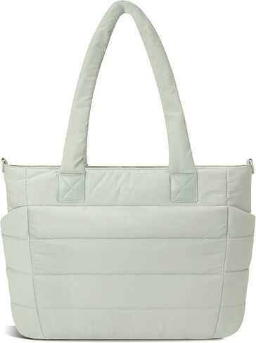 Tote Bag for Women Puffer Work Tote Handbag Large Quilted Nurse Bag with Zipper for Travel in Saudi Arabia