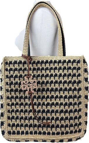 Tory Burch Women's Straw Tote Bag (Black/Raffia) in Saudi Arabia