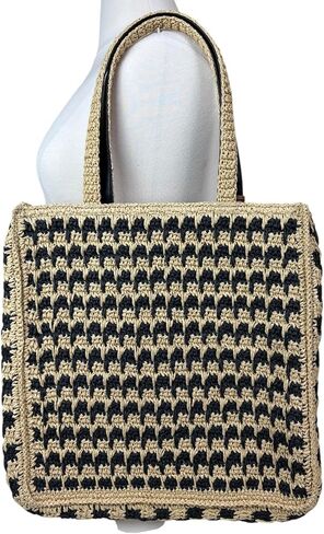 Tory Burch Women's Straw Tote Bag (Black/Raffia) in Saudi Arabia