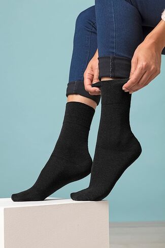 Gentle Grips Women's Gentle Grip - Diabetic Sock With Honey Linked Toe Seams 4-8 Uk Black in Saudi Arabia