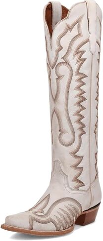 Women's The Western Cowboy Cowgirl Boots Mid Calf Low Heel Pointed Toe Boots for Women in Saudi Arabia