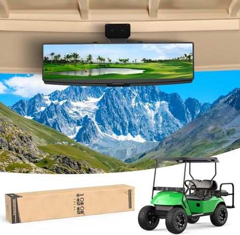 10L0L Golf Cart Mirror Rear View Mirror 16.5" Extra Wide 180 Degree Panoramic for Yamaha EZGO Club Car Golf Carts in Saudi Arabia