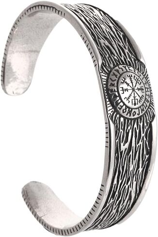 سوار TURTLEDOVE Vegvisir للرجال، سوار فايكنغ من الفولاذ المقاوم للصدأ، سوار قابل للتعديل على الطراز النورسي in Saudi Arabia