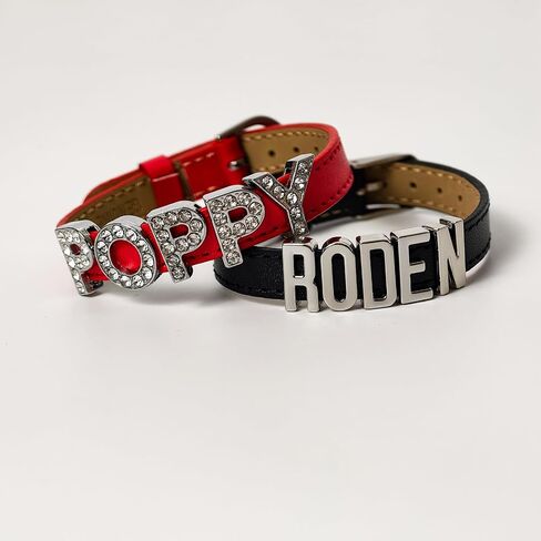 Personalized Leather Bracelet With Name, Custom Gifts for Boyfriend Girlfriend Couples, Adjustable Silver Metal Letter, Customized For Valentine’s Day for Men Women in Saudi Arabia