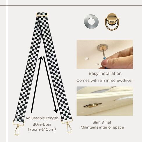 S&loyoe Strap for Bogg Bag Accessories Adjustable Shoulder Crossbody replacement Strap checkered for Beach Totes in Saudi Arabia