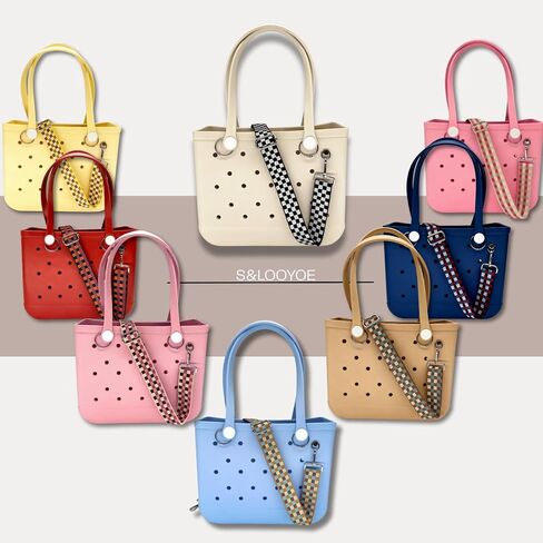 S&loyoe Strap for Bogg Bag Accessories Adjustable Shoulder Crossbody replacement Strap checkered for Beach Totes in Saudi Arabia