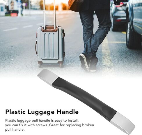 Luggage Handle Replacement, Portable Luggage Pull Handle, 9.7in Luggage Case Handle Grip, Plastic Suitcase Handle Strap Holder with Metal End Cap for Travel Boxes Cases in Saudi Arabia