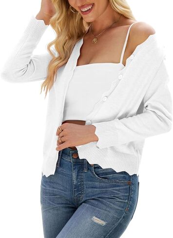 Womens Lightweight Cardigan Sweaters Long Sleeve Casual Warm Button Down V-Neck Fall Clothes 2025 in Saudi Arabia