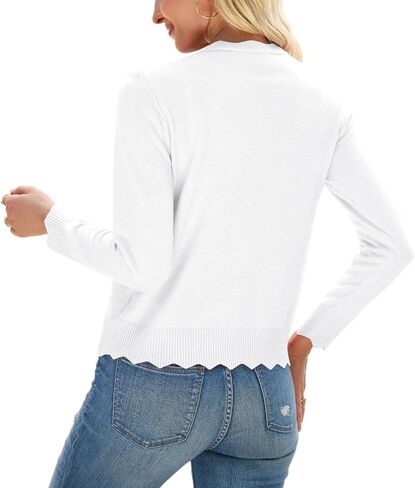Womens Lightweight Cardigan Sweaters Long Sleeve Casual Warm Button Down V-Neck Fall Clothes 2025 in Saudi Arabia