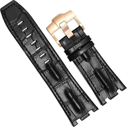 Genuine Leather Watch Strap for AP 15703 Royal Oak Offshore Series 28mm Crocodile Watchbands (Size : 28mm) in Saudi Arabia