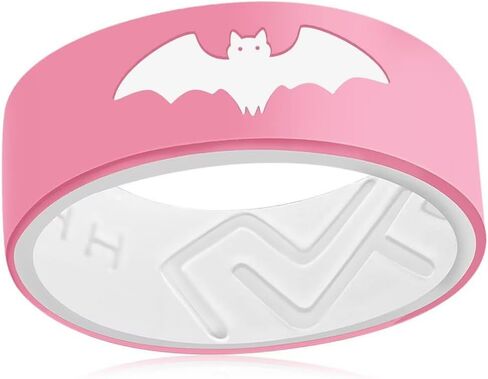 Silicone Batman Couple Ring,Men Women Breathable Rubber Anniversary Promise Engagement Wedding Band,8mm Wide 2mm Thick Size 6-13 in Saudi Arabia