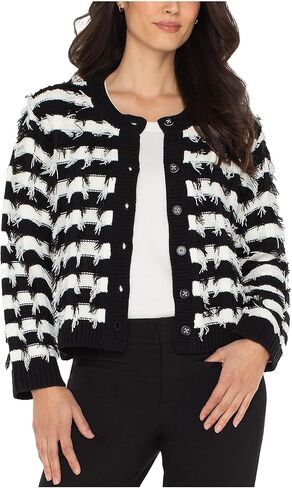 Liverpool Womens Long Sleeve Fringe Cardigan Sweater in Saudi Arabia