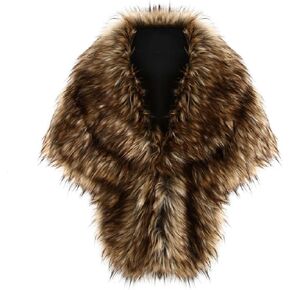 شال من الفرو الصناعي من سوريكا للنساء وشاح من الفرو الشتوي لحفلات الزفاف in Kuwait