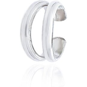 Ear Cuffs for Women, No Piercing, 925 Sterling Silver, 14ga, 10mm diameter, Ear Cartilage Cuff, Ear Cuffs for Women Non Piercing, Small Sterling Silver Ear Cuff, Silver Ear Wrap in Kuwait