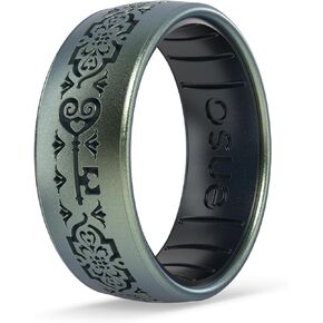 Enso Rings Etched Classic Silicone Rings - Endless Love Collection - Comfortable and Flexible Design in Saudi Arabia