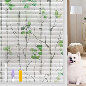 اللوفر أعمى الخصوصية نافذة فيلم الزجاج فيلم ثابت التشبث الزجاج فيلم لا الغراء المضادة للأشعة فوق البنفسجية نافذة ملصق للحمام غرفة نوم غرفة المعيشة (متجمد، 23.6 × 78.7 بوصة) in Kuwait