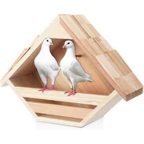 Cedar Dove Nesting Box Dove House Nest for Bird Pigeon Outside Doves Nesting and Roosting Platform Garden Decoration in Kuwait