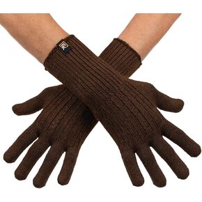 قفازات Evolution Knitwear Alpaca Cable Knit - صُنعت في الولايات المتحدة الأمريكية - Alpaca Baby فائقة النعومة - صغير in Kuwait