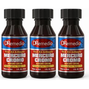 Mercuro Cromo (Mercuro Chrome), First Aid Antiseptic, 1 fl oz (29 ml) [Pack of 1] in Kuwait