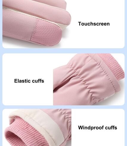 Women Winter-Warm-Ski-Gloves Thermal Windproof Cold Weather Warm Gloves for Snowboarding, Skiing Outdoor in Saudi Arabia