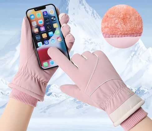 Women Winter-Warm-Ski-Gloves Thermal Windproof Cold Weather Warm Gloves for Snowboarding, Skiing Outdoor in Saudi Arabia