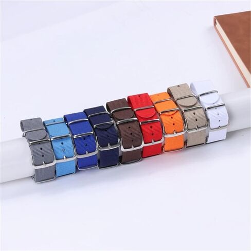 Nylon Sport Loop Watch Bands For Men Women Slip-Thru Strap Replacement Wristband For 14mm 16mm 18mm 20mm 22mm in Saudi Arabia